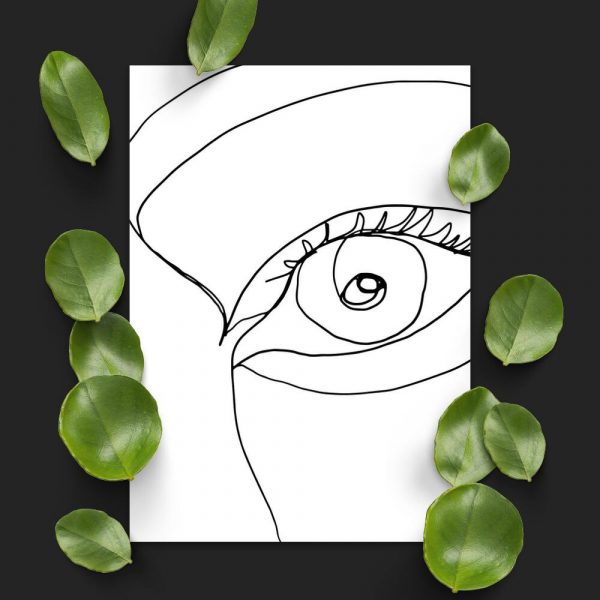 Plakat z okiem do przedpokoju