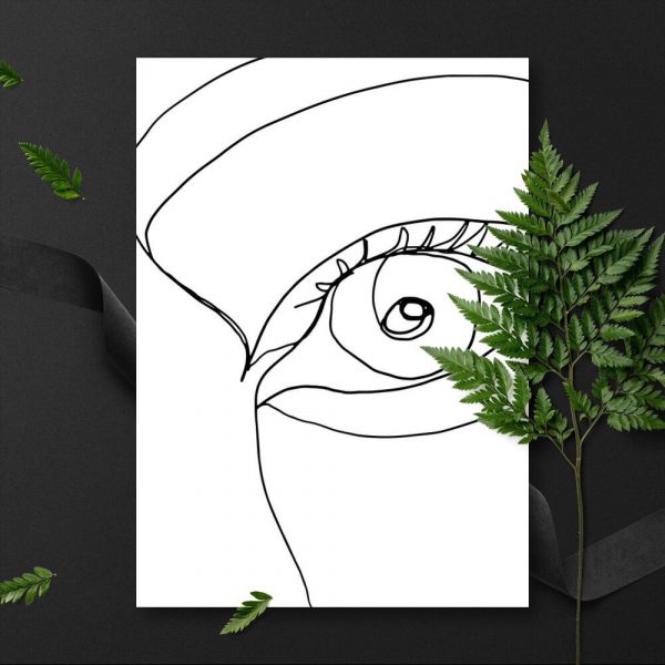 Plakat z okiem do sypialni