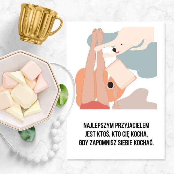 Plakat typograficzny z psem na prezent