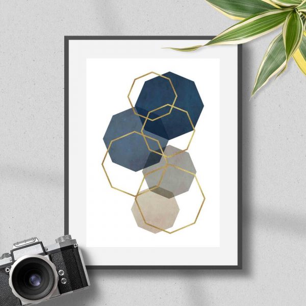 Plakat - Ośmiokąty do biura