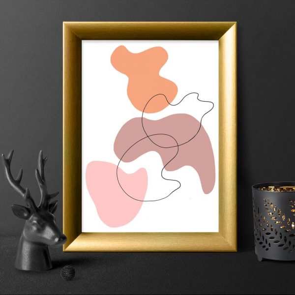 Plakat z abstrakcją w plamy do biura