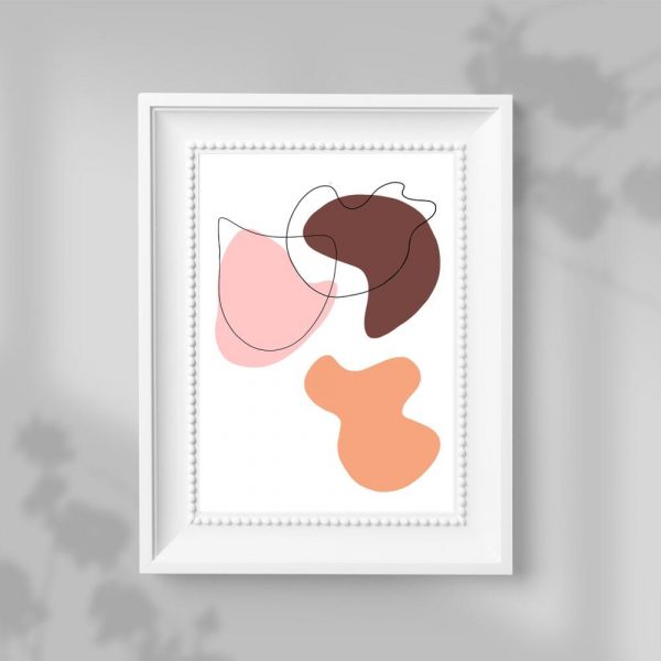 Abstrakcyjny plakat w plamy do przedpokoju