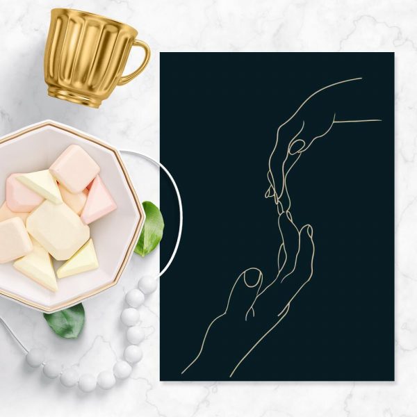 Artystyczny plakat do sypialni - Dłonie