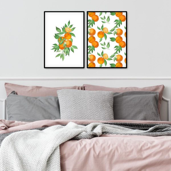Pomarańcze na plakacie do przedpokoju