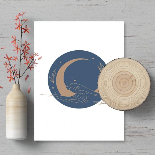 Plakat z falą do biura