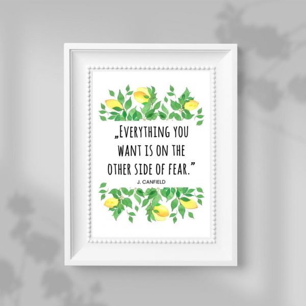 Plakat z cytatem Jack'a Canfielda na prezent