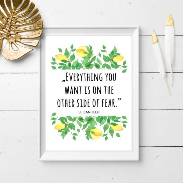 Plakat z cytatem Jack'a Canfielda do przedpokoju