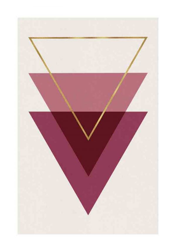 Plakat z trójkątami