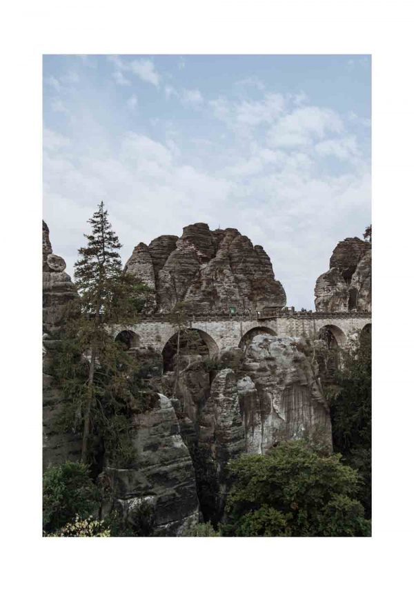 Plakat z formacją skalną