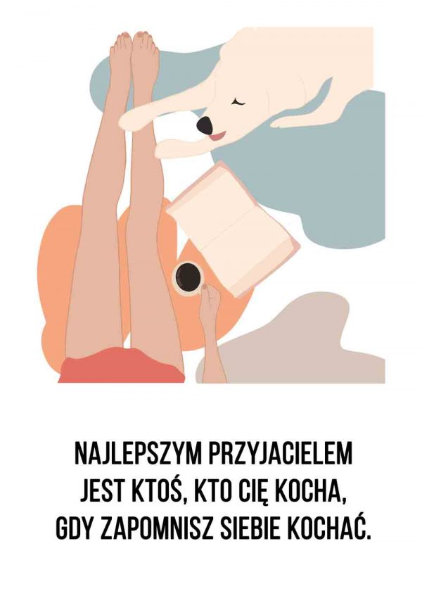 Plakat typograficzny z psem