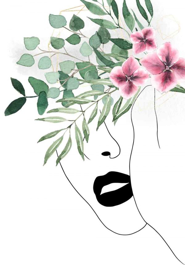 Plakat z czarnymi ustami