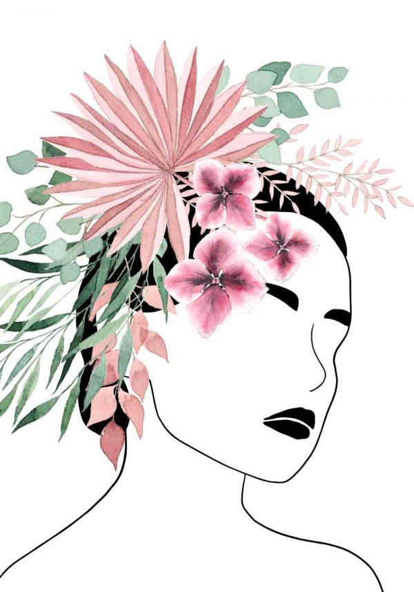 Plakat - Kwiaty we włosach