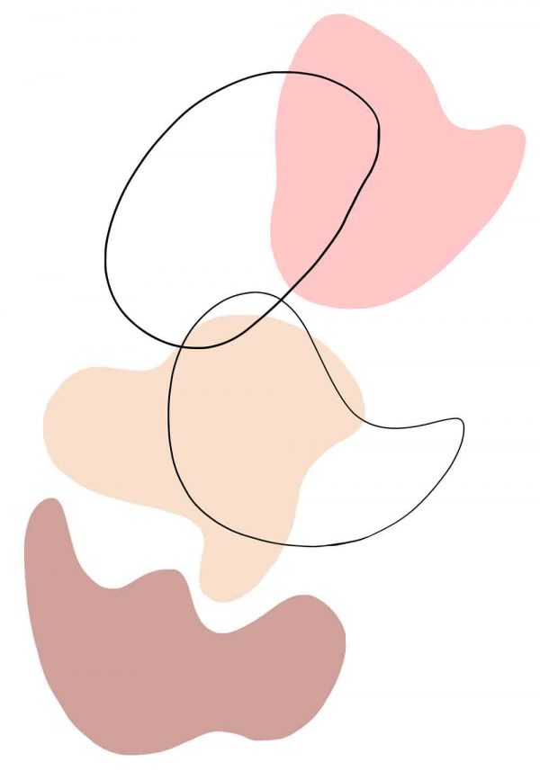 Plakat - Beżowa abstrakcja