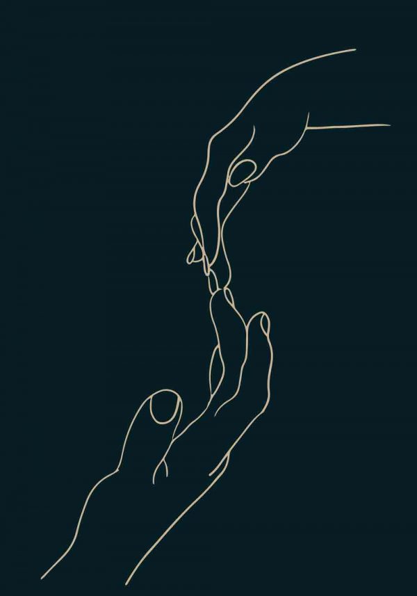 Artystyczny plakat - Dłonie