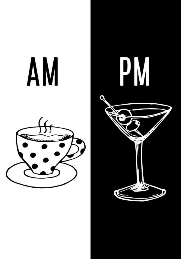 Plakat z kawą i drinkiem