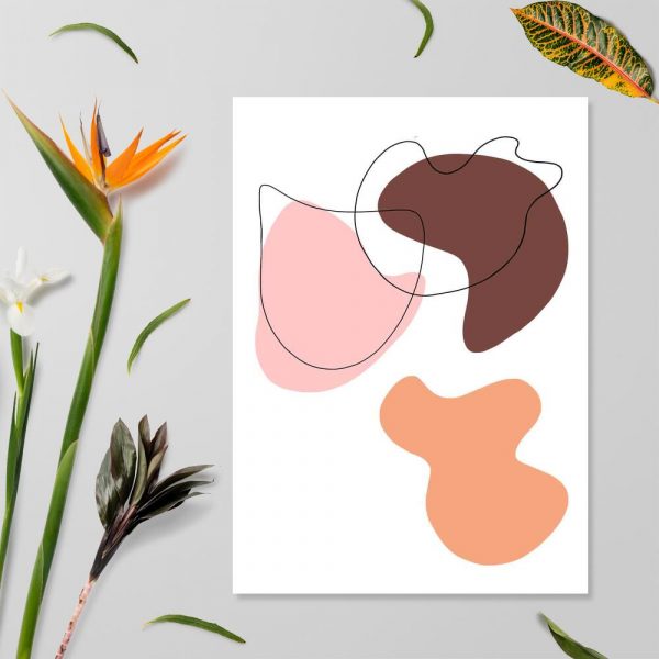 Abstrakcyjny plakat w plamy do biura