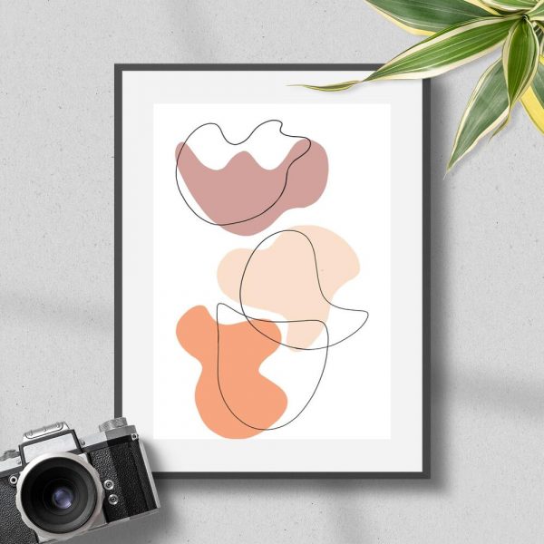 Plakat w kolorowe plamy do sypialni