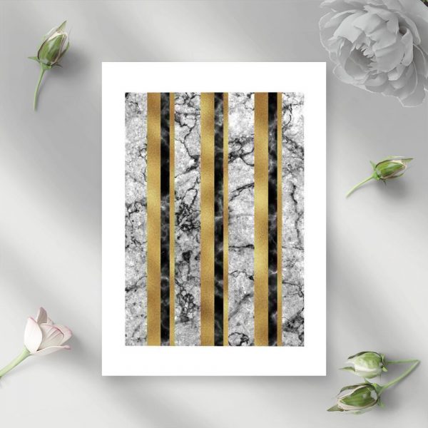 Plakat do biura - Geometryczny marmur