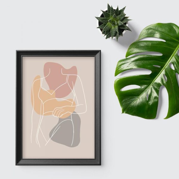 Plakat z sylwetką kobiety do przedpokoju