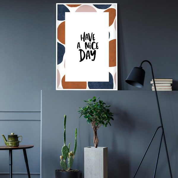 angielski napis na artystycznym beżowym plakacie