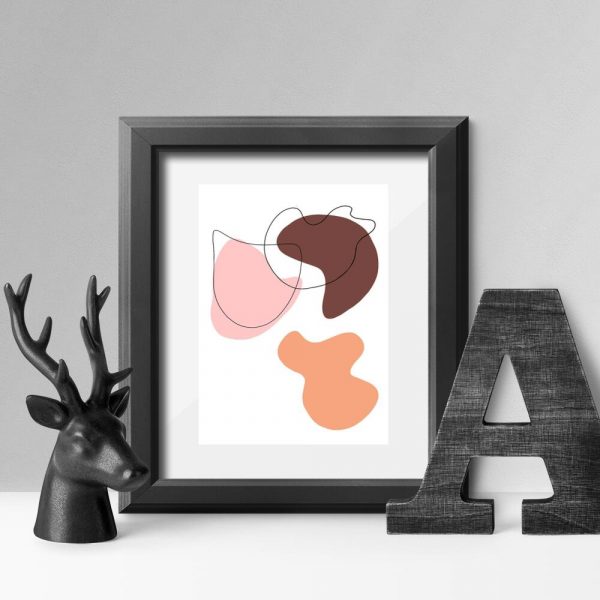 Abstrakcyjny plakat w plamy do sypialni