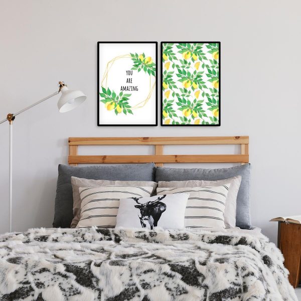 Plakat dyptyk na ścianę w sypialni - You are amazing