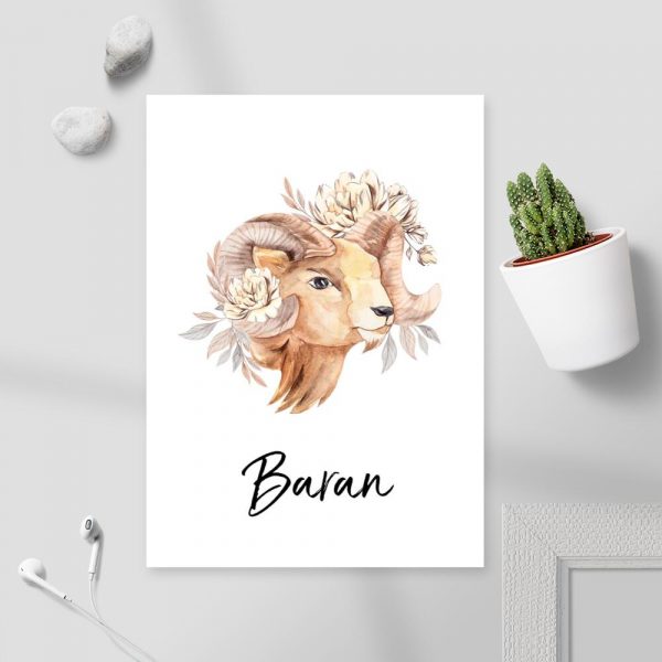 Plakat z baranem do sypialni