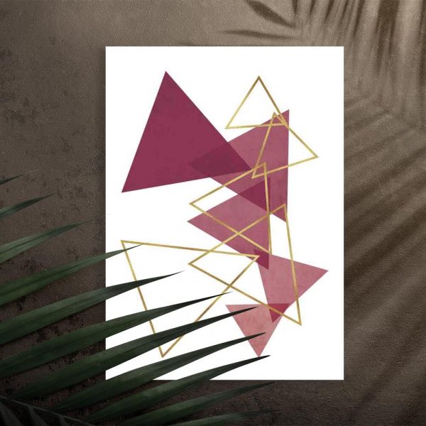 Plakat na przedpokój - Rozsypane trójkąty