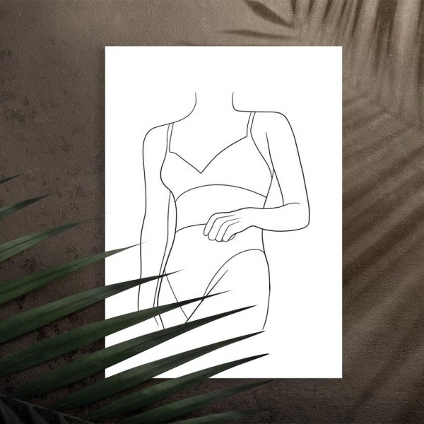 Plakat z konturami ciała do pokoju