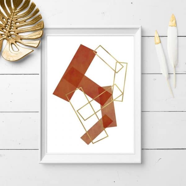 Plakat z prostokątami na przedpokój