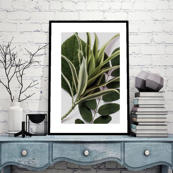 zielone rośliny na plakacie