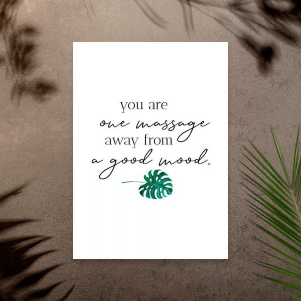 Plakat z typografią - One massage