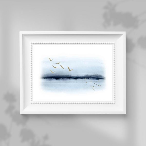 Poziomy plakat z krajobrazem do biura