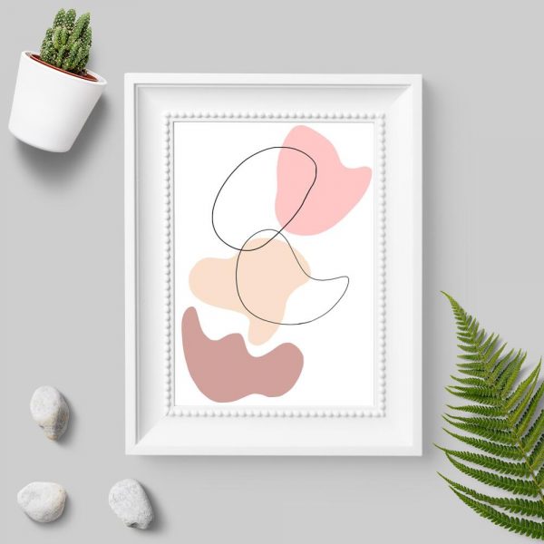 Plakat do biura - Beżowa abstrakcja