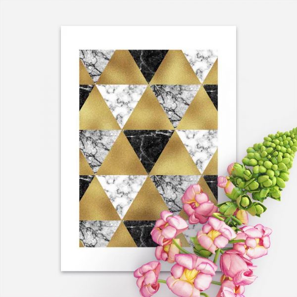 Plakat do przedpokoju - Wzór z trójkątów
