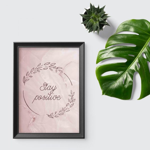 Plakat typograficzny - Stay positive