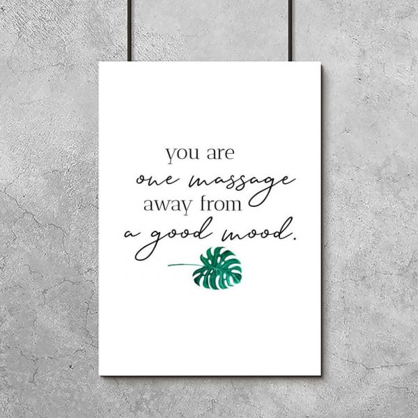 Plakat dla fizjoterapeuty - One massage