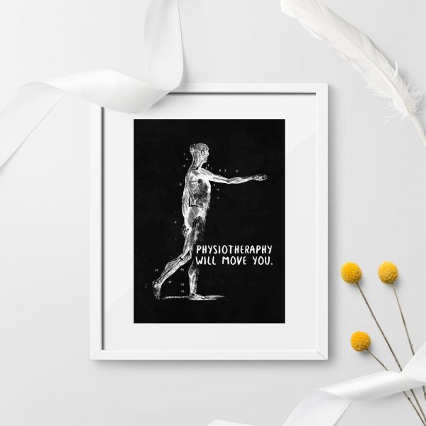 Plakat z anatomią - Physiotheraphy