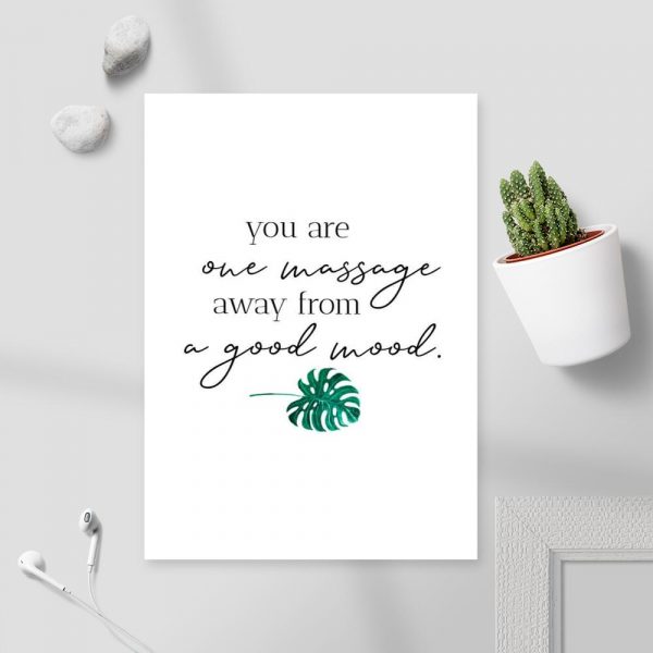 Plakat typograficzny - One massage