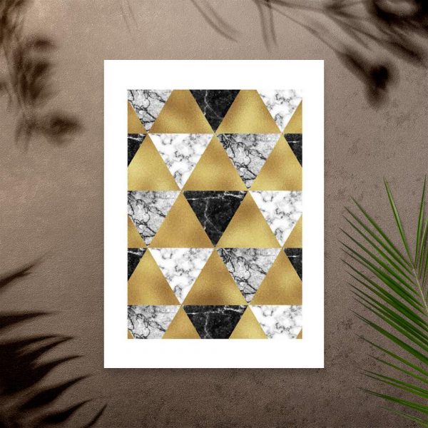 Plakat na prezent - Wzór z trójkątów