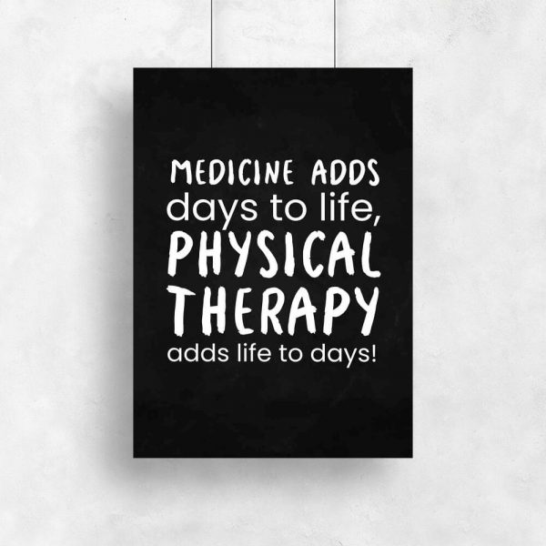 Plakat typograficzny - Physical therapy