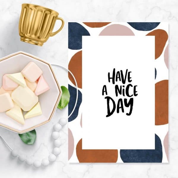 abstrakcja z napisem- plakat do salonu