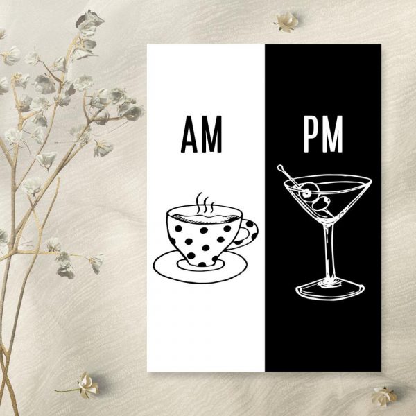 Plakat z kawą i drinkiem do salonu