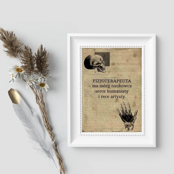 Plakat w stylu vintage do gabinetu fizjoterapii