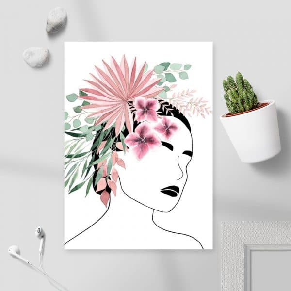 Plakat na prezent - Kwiaty we włosach