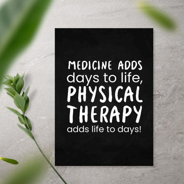 Plakat z typografią - Physical therapy