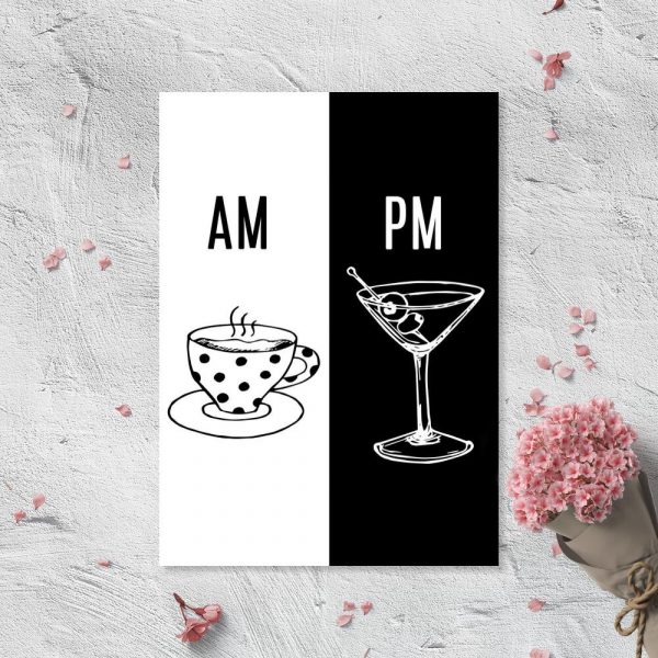 Plakat z kawą i drinkiem do kuchni