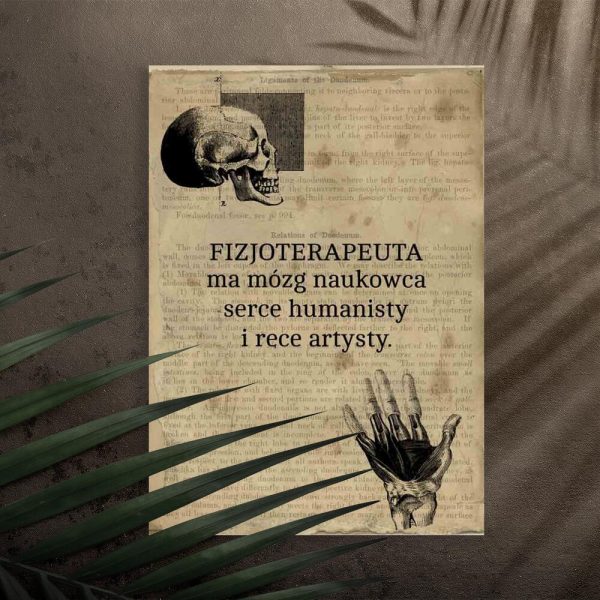 Plakat vintage do gabinetu fizjoterapii