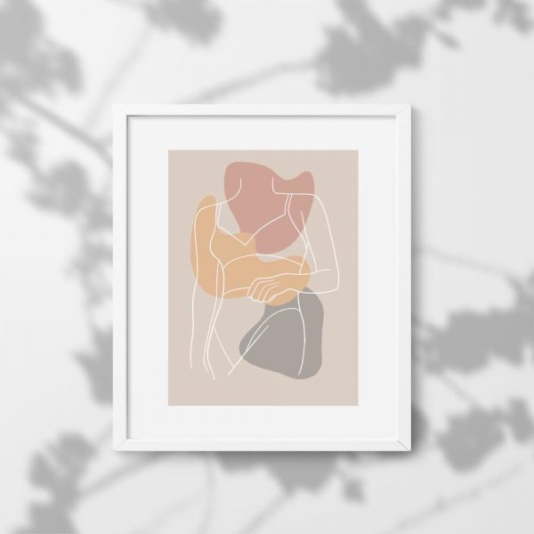 Plakat z sylwetką kobiety do sypialni