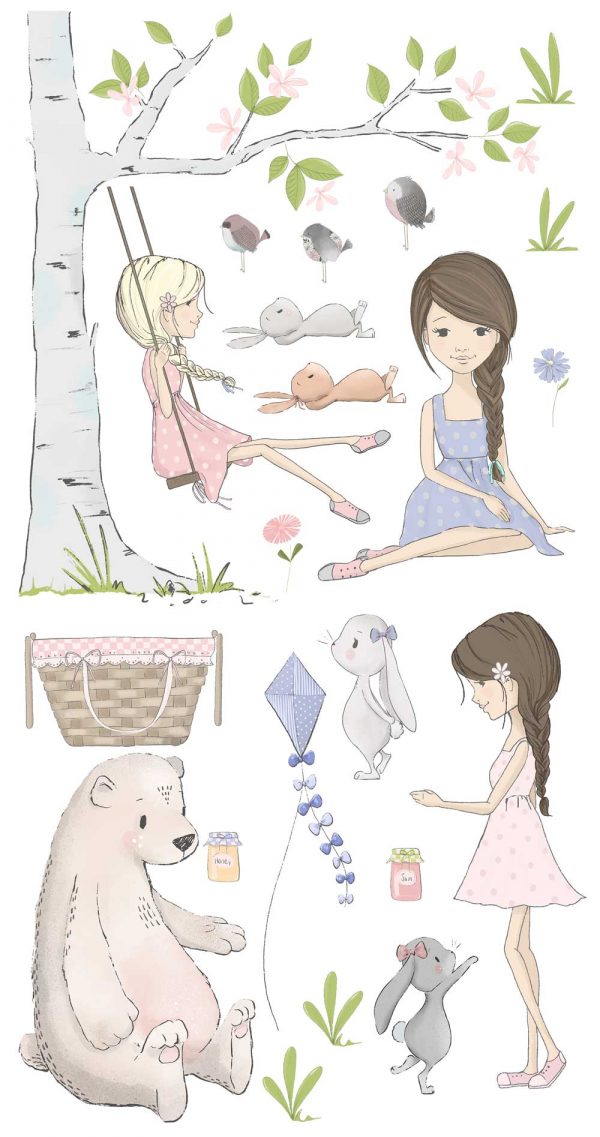 Komplet naklejek dla dziecka - Dziewczynki